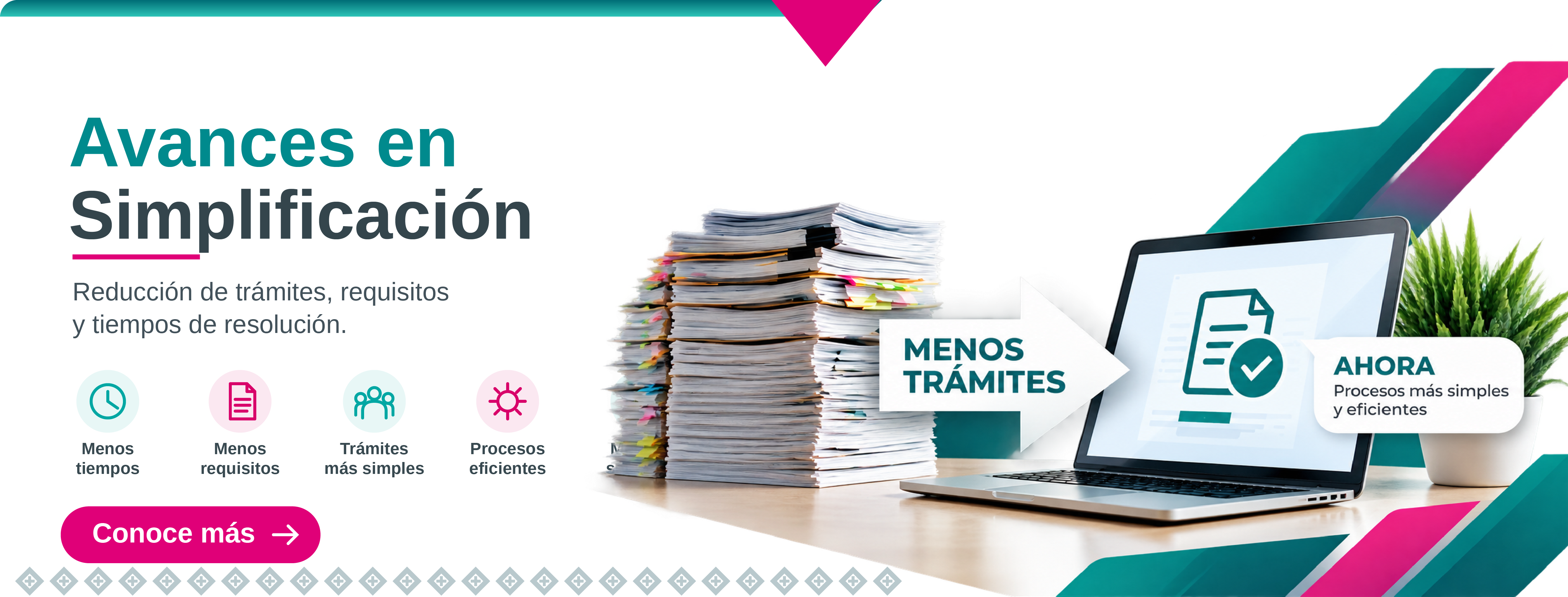 Banner de Avances en Simplificación Administrativa — Gobierno de Chiapas